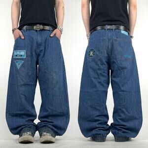 Vintage y2k rare carpenter grunge embroidered wide leg skater jeans